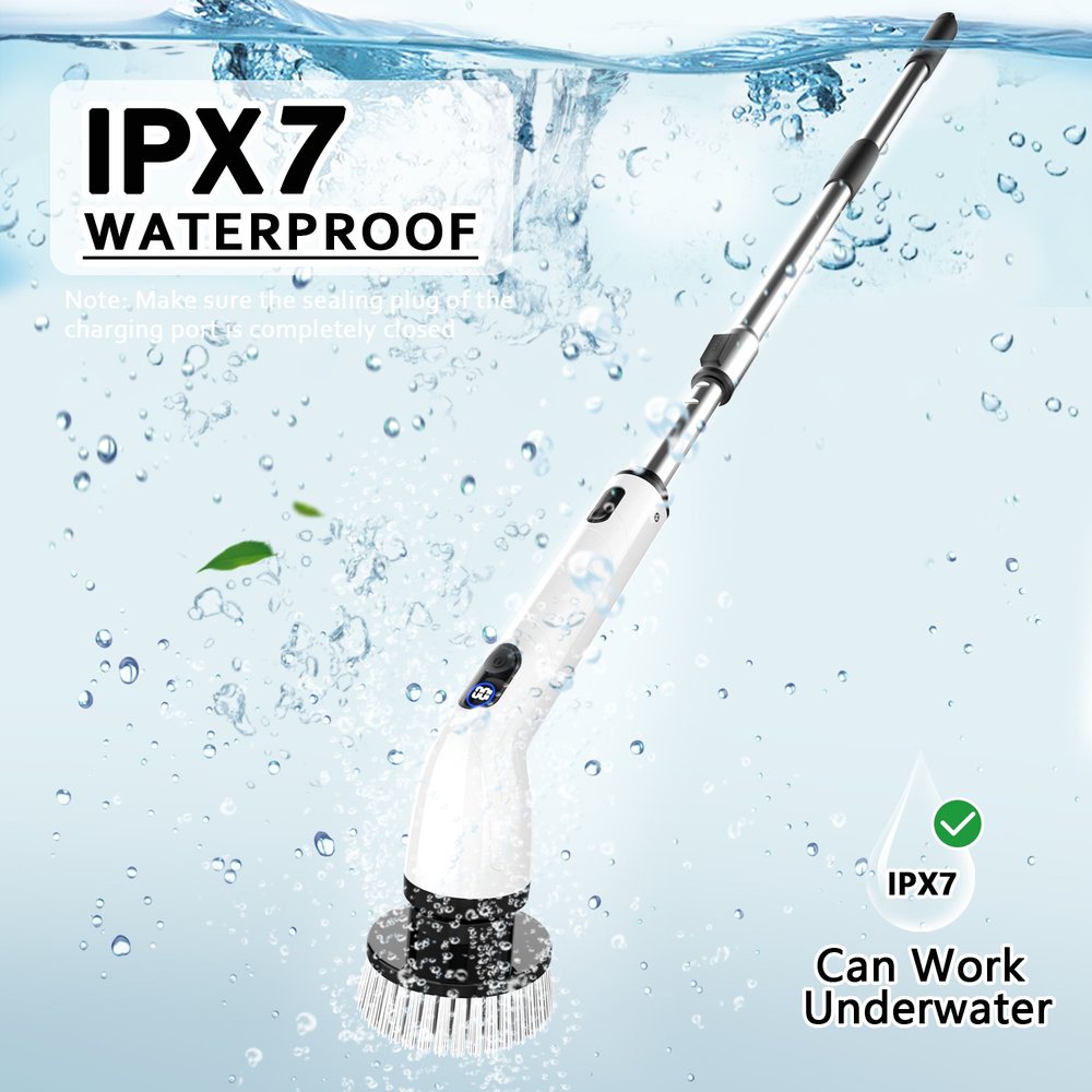 TUYU IPX7 waterproof spin scrubber working under water