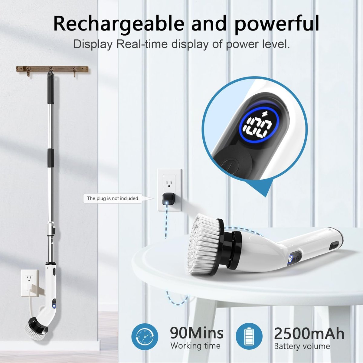 TUYU Electric Spin Scrubber with 4 Brush Heads, view 5