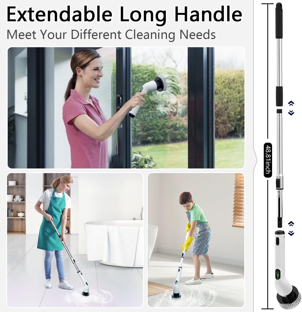 TUYU Full-Body IPX7 Waterproof Spin Scrubber, view 4