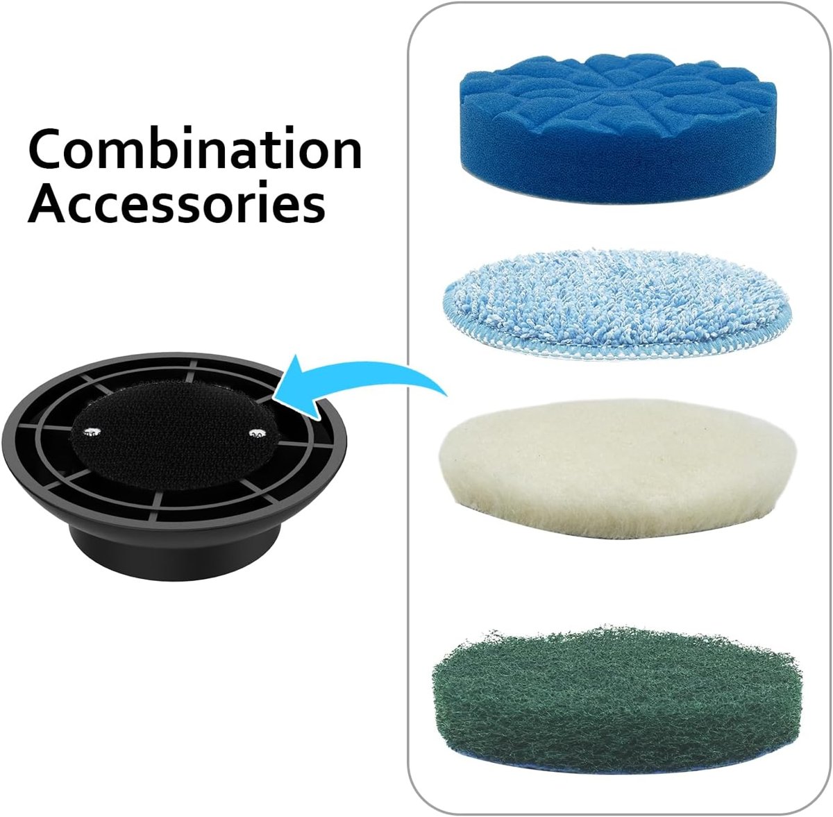 TUYU Spin Scrubber Replacement Brush Heads, 7-Piece Kit, view 3